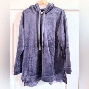 Chico's Navy Blue Velour Hoodie